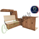 Kit de meubles Enzo pour aménagement BAYWINDOW (VW T2 de 1972 à 1979) TEAK